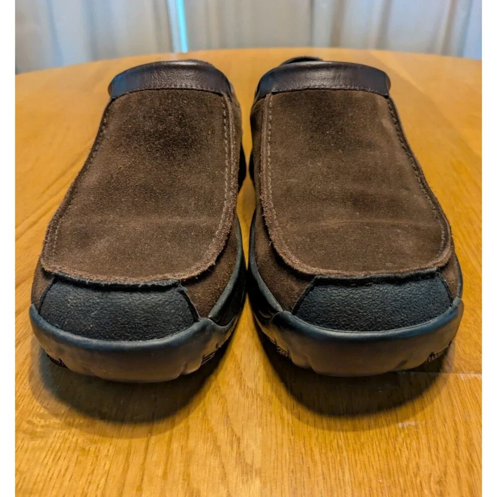 Clarks Mule Clog Womens 8 Brown Suede Slip On Moc Toe Casual Comfort 34391 Nice! - Picture 2 of 10
